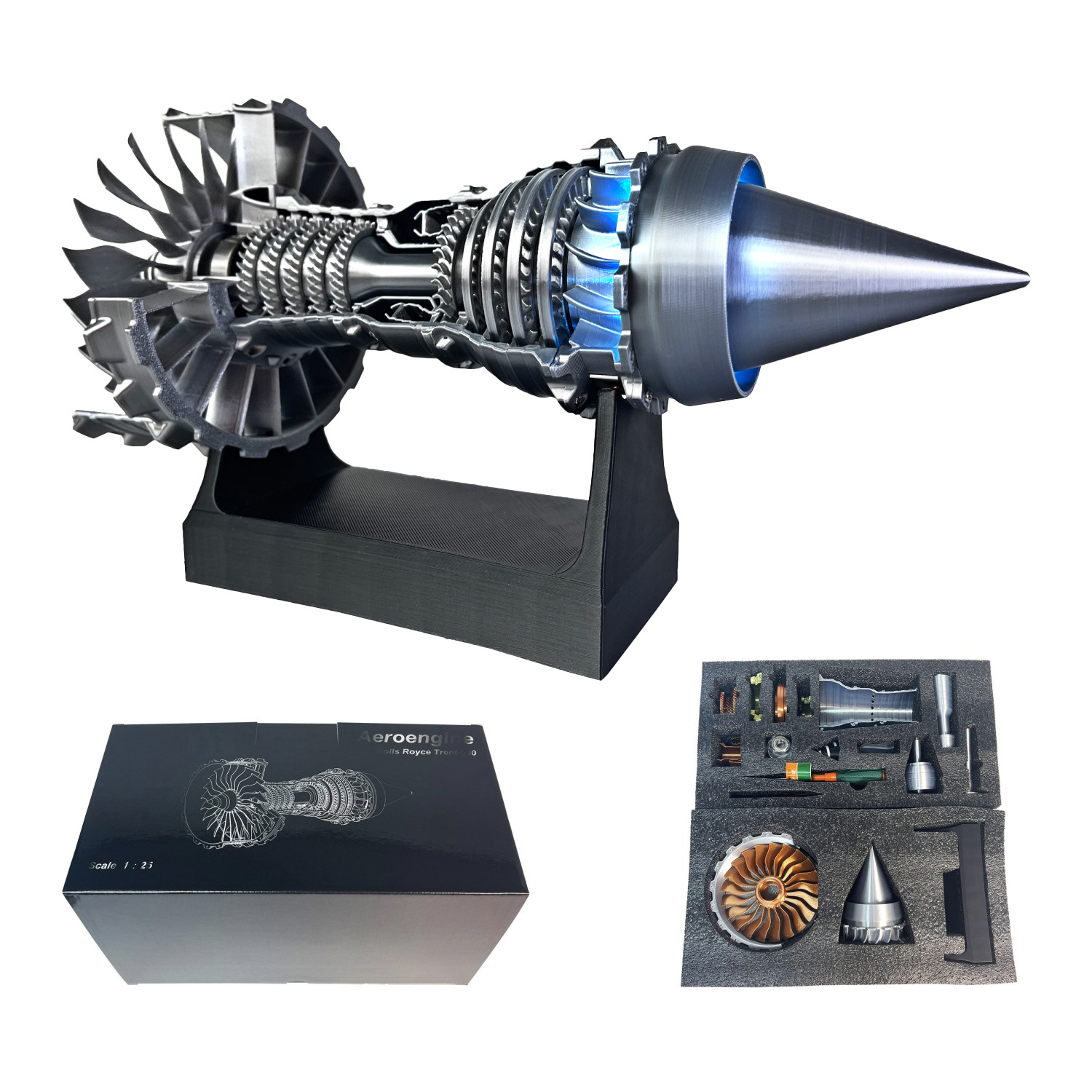 Model Kit Jet Engine - Model Mesin Jet Turbofan DIY Kit