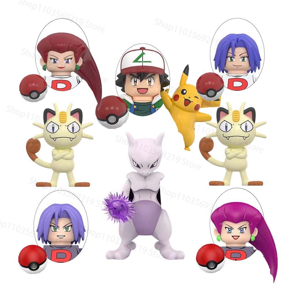 Model Kit Action Figure - Batu Bata Kartun Pelatih Hewan Peliharaan