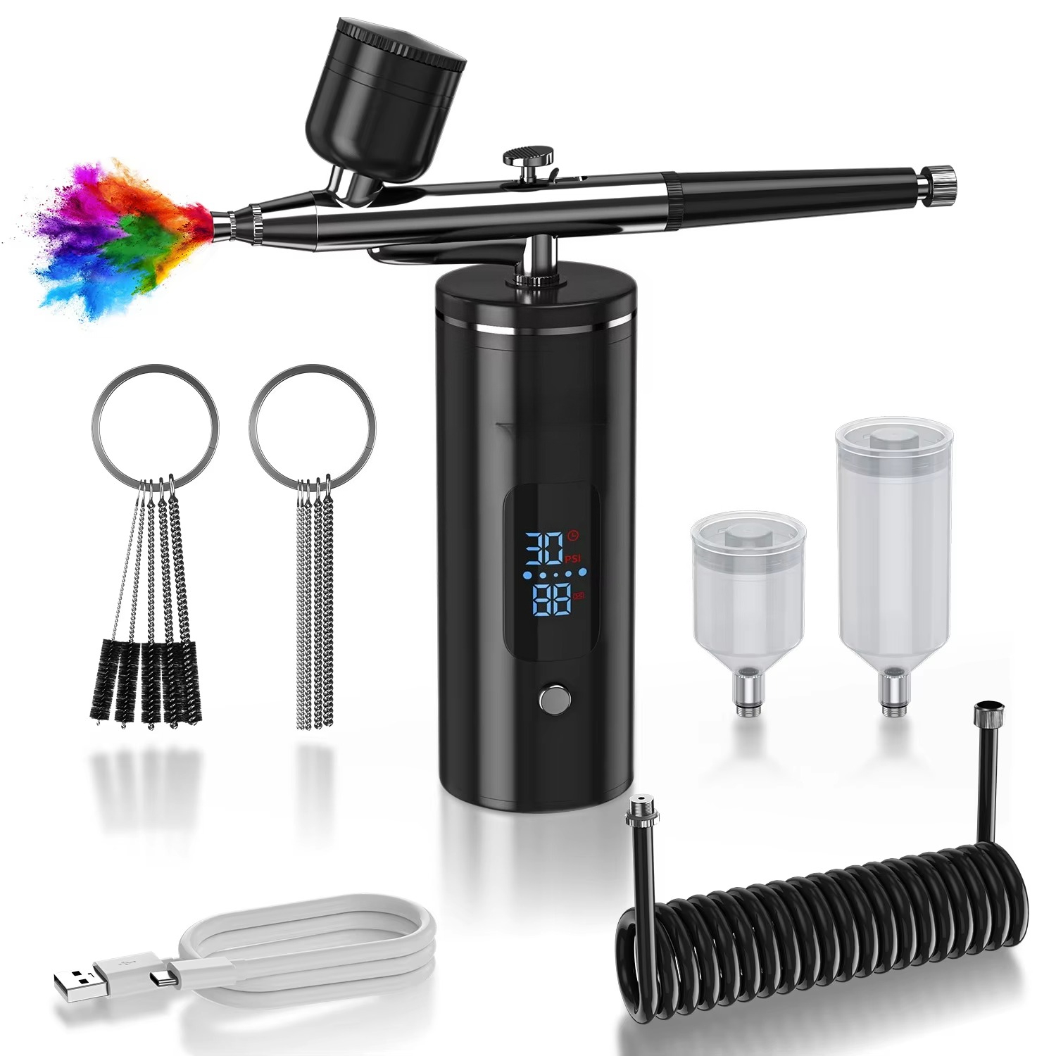 Airbrush Compressor Kit - Kit Airbrush Tanpa Kabel Isi Ulang