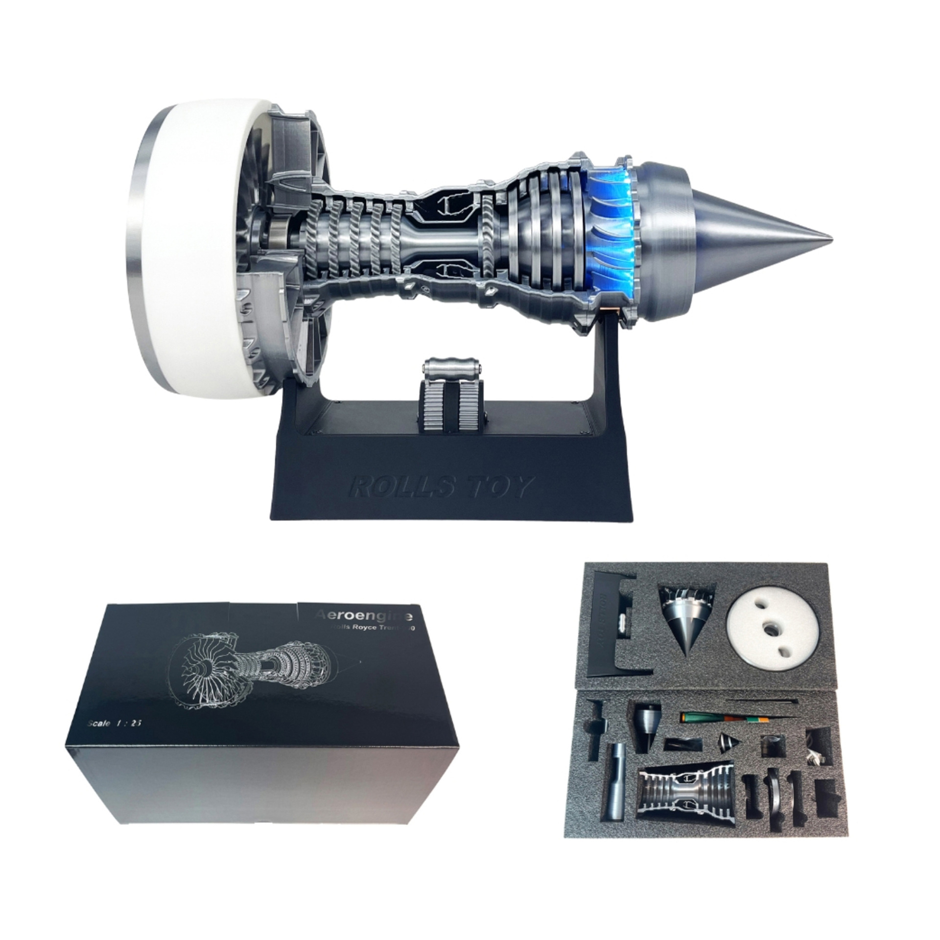 Model Kit Jet Engine - Model Mesin Turbin Cetak 3D -