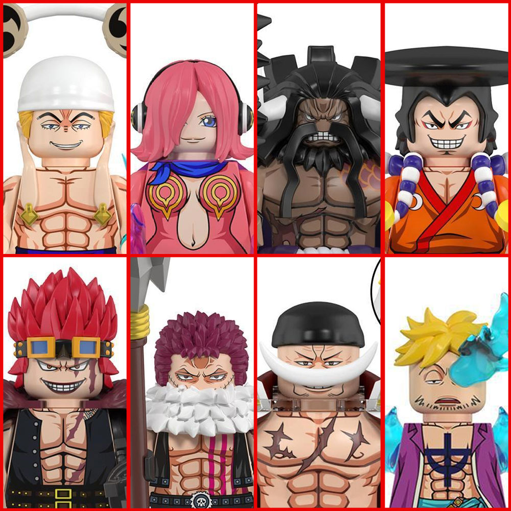 Model Kit Action Figure - Minifigures One Piece Building Block 8Pcs