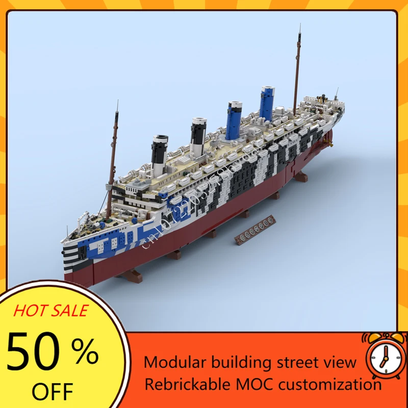 Model Kit Battleship - 10615PCS MOC HMT Olympus Titanic Model