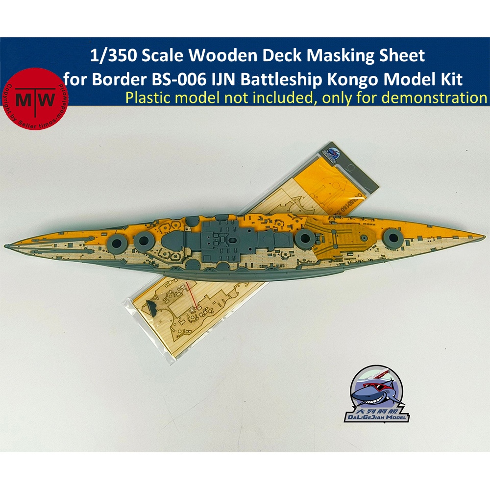 Model Kit Battleship - Lembaran Penutup Dek Kayu Skala 1/350