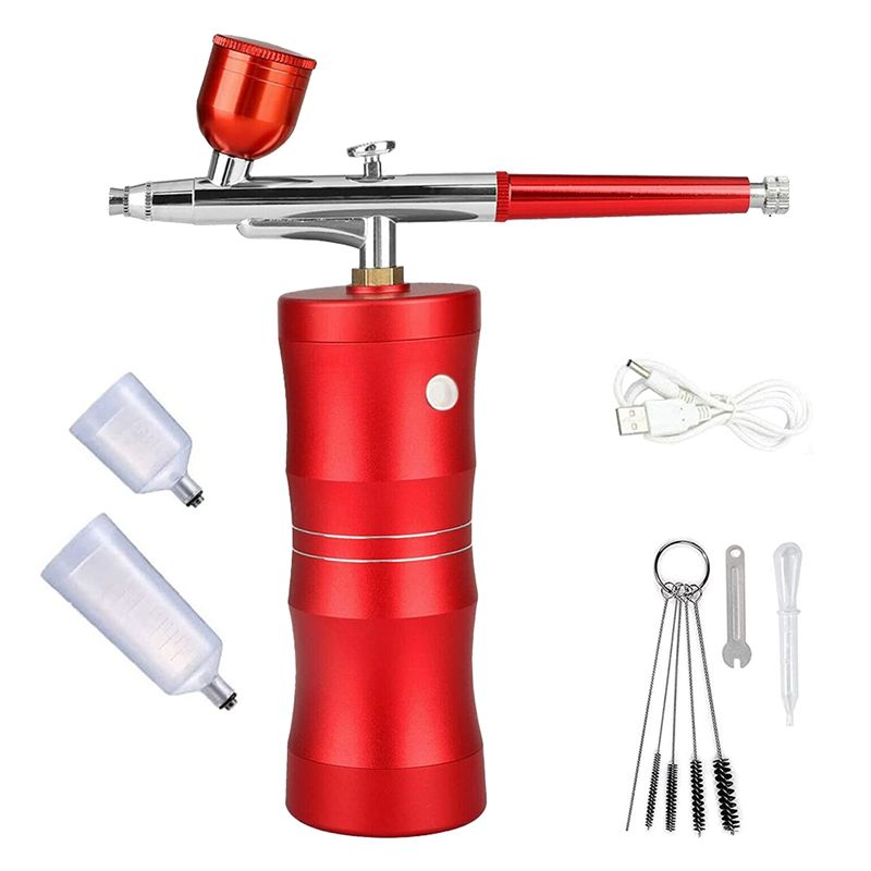Airbrush Compressor Kit - Kit Airbrush Portabel Dengan Kompresor, Set