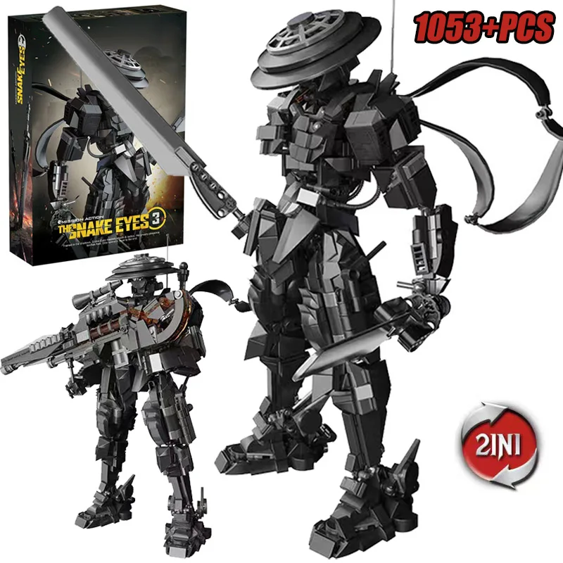 Model Kit Mecha - Kreatif 1053pcs Mech Ninja Warrior Model
