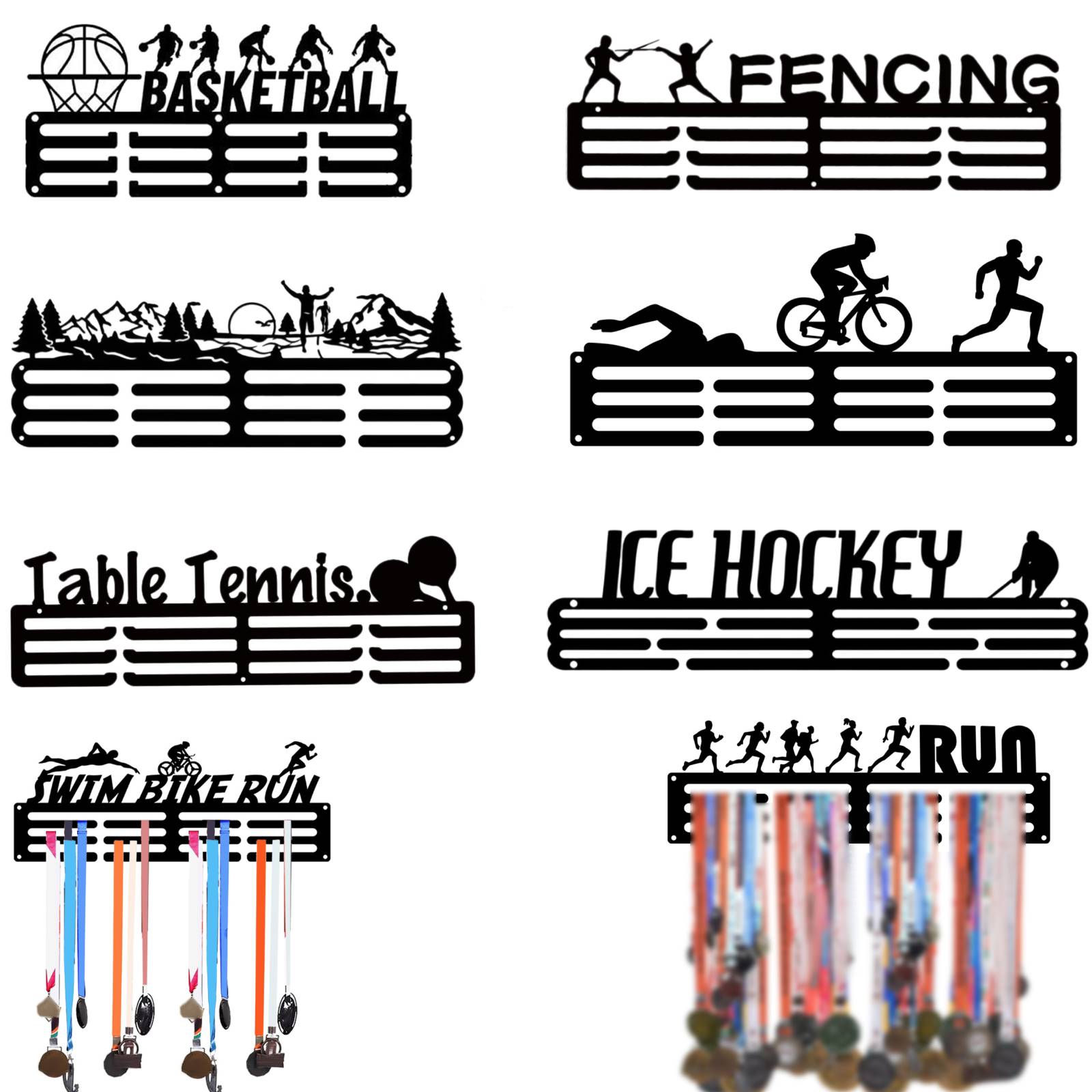 Model Kit Runner Organizer - Penghargaan rak Tampilan medali pemegang dinding