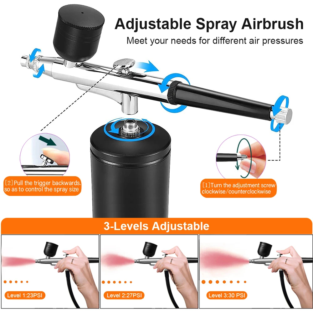 Set airbrush portabel dengan k - Airbrush Compressor Kit ulasan dan harga