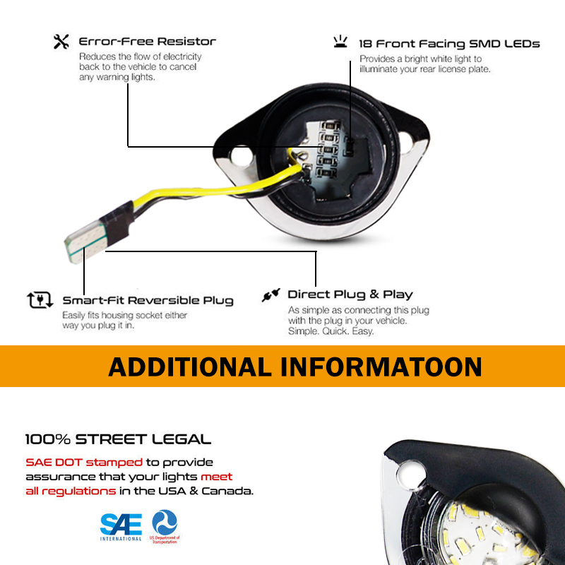 Lampu LED plat nomor, lampu pl - Model Kit Mustang ulasan dan harga