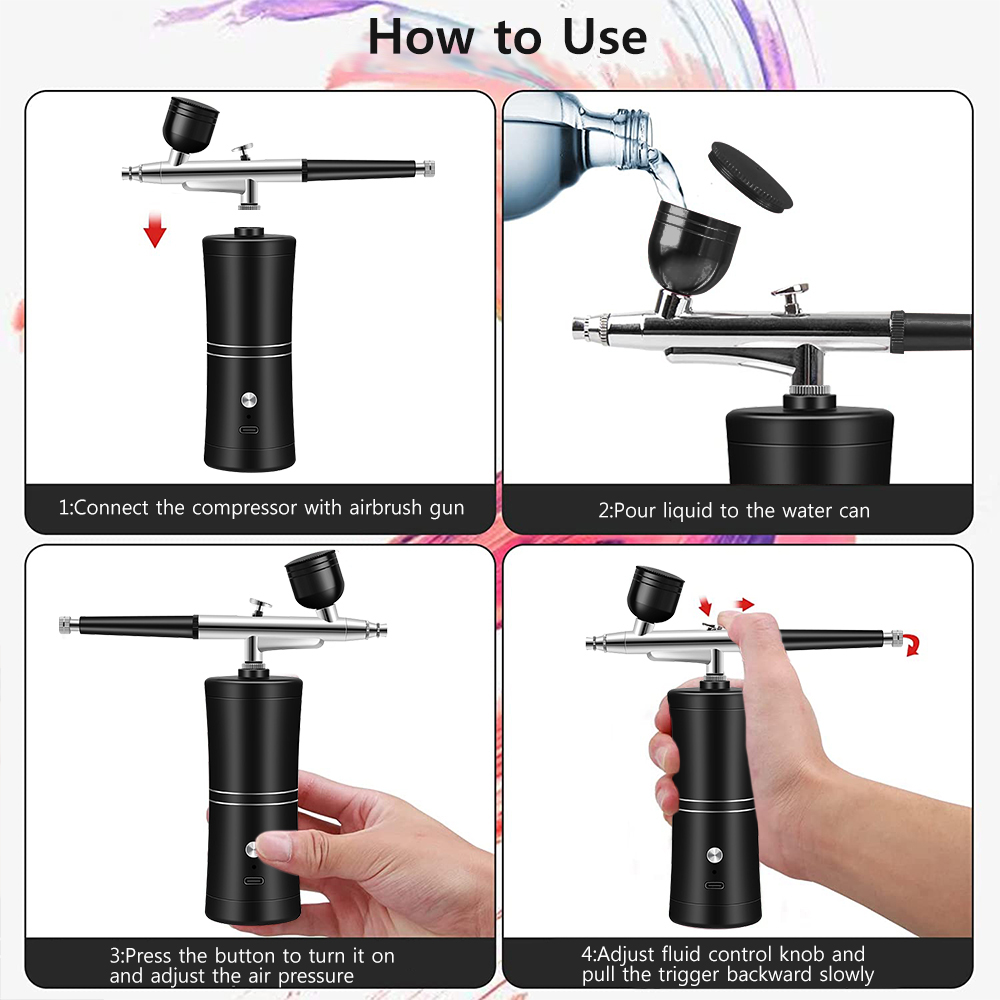 Kuku Airbrush dengan Kompresor - Airbrush Compressor Kit ulasan dan harga