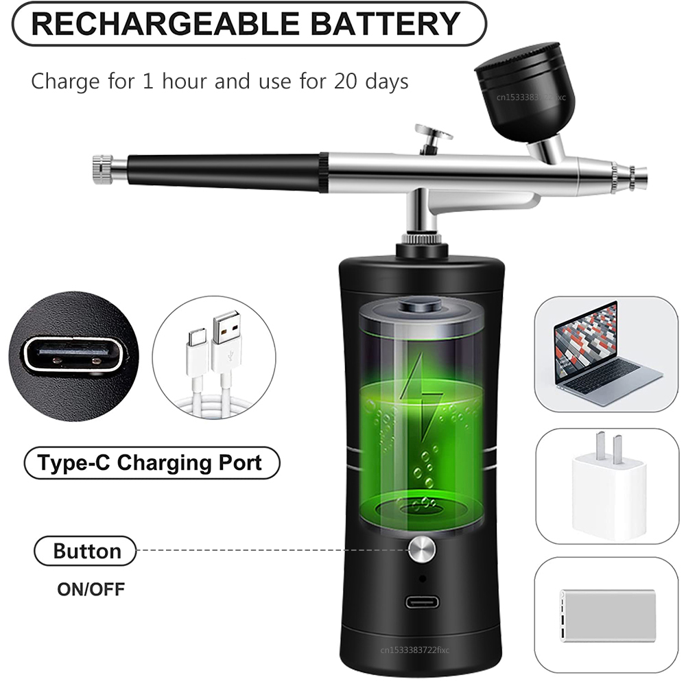 Kuku Airbrush dengan Kompresor - Airbrush Compressor Kit ulasan dan harga