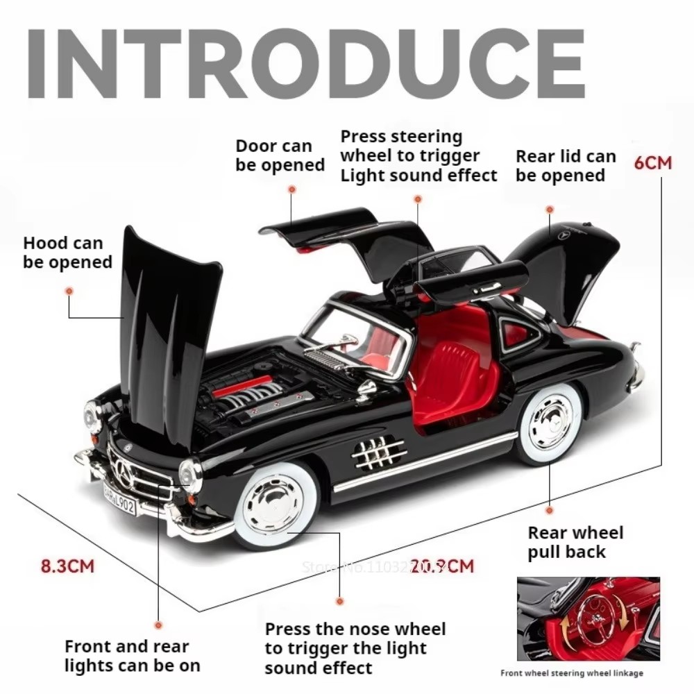 1:24 300SL W140 Paduan Model M - Model Kit Mustang ulasan dan harga
