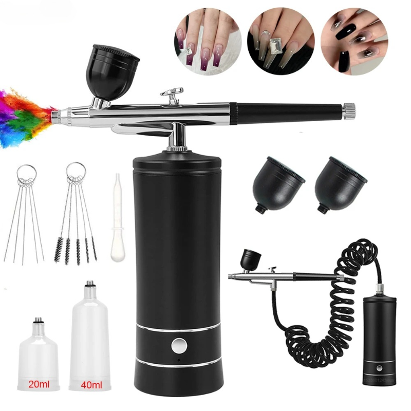 Kit Lukisan Seni Kuku Airbrush - Airbrush Compressor Kit ulasan dan harga