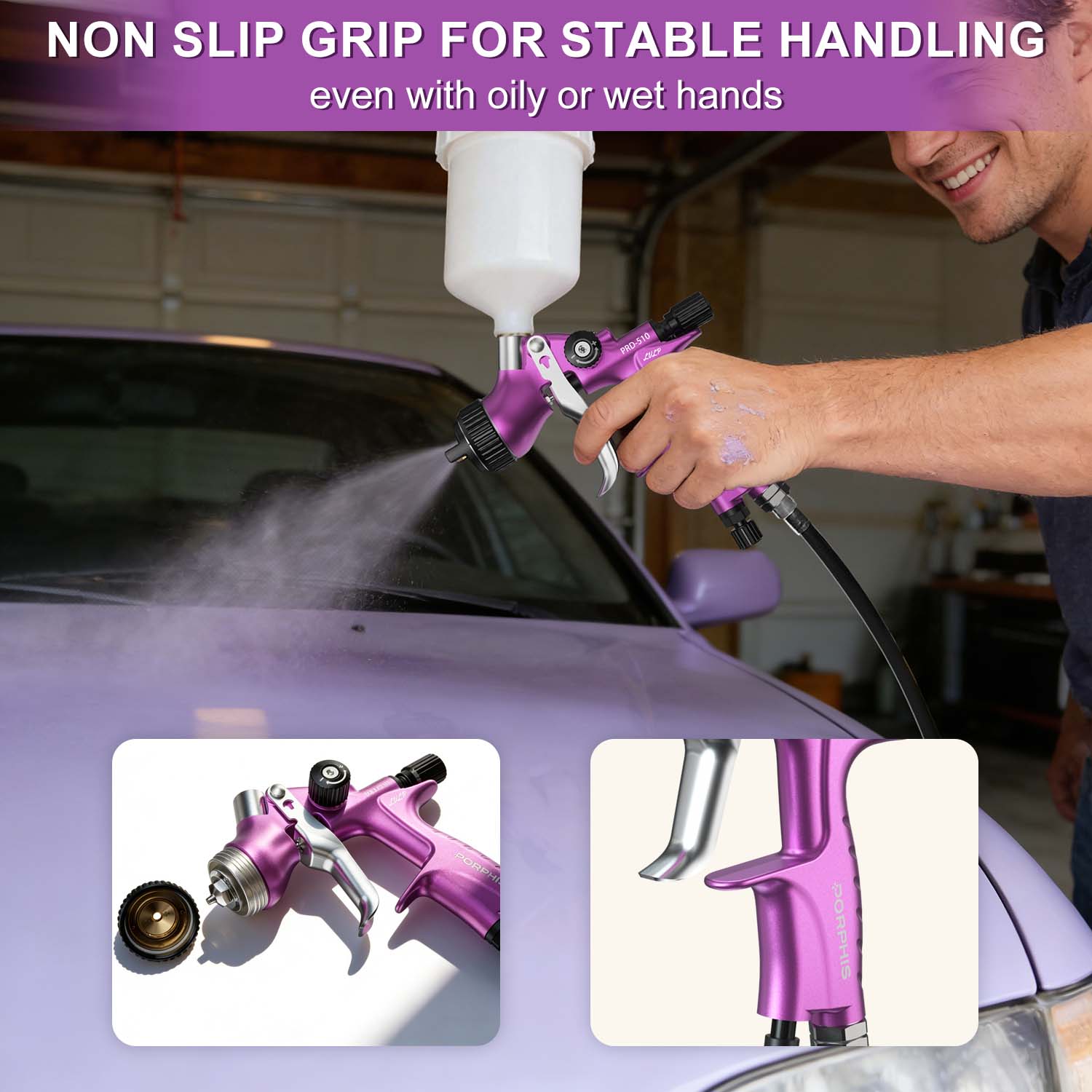 Pistol Semprot Cat PORPHIS PRD - Airbrush Compressor Kit ulasan dan harga